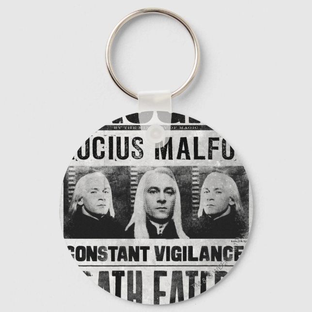 Porte-clés Poster Recherché Lucius Malfoy (Recto)