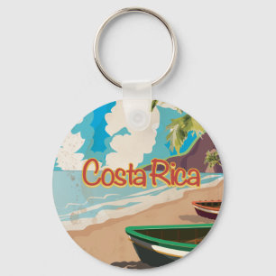 Porte-clés Poster Vintage voyage du Costa Rica