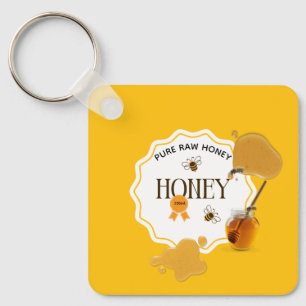 Porte-clés Pot de miel Abeille à miel Nid d'abeilles Apiary
