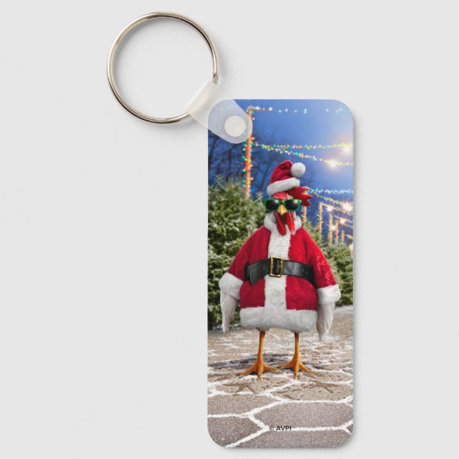 Porte-clés Poule de Noël (Recto)