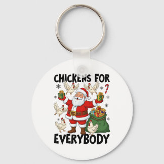 Porte-clés Poules pour tout le monde Poule Noël Vacances 