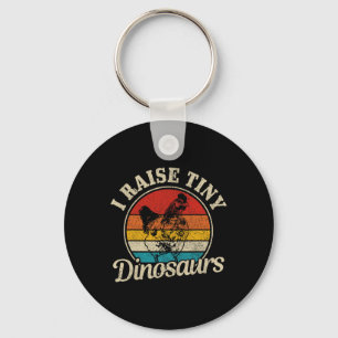 Porte-clés Poulet J'élève de minuscules dinosaures Agriculteu