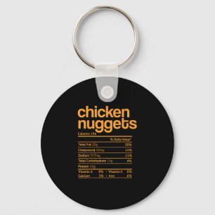Porte-clés Poulet Nuggets Nutrition Faits Drôle Thanksgiving