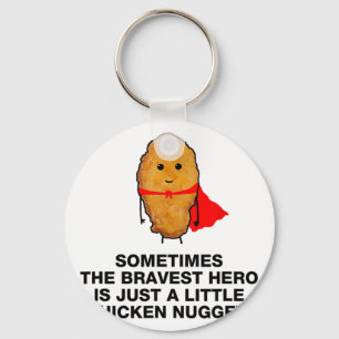 Porte-clés Poulet Superhero Drôle Nugget Poulet Nuggets Shi