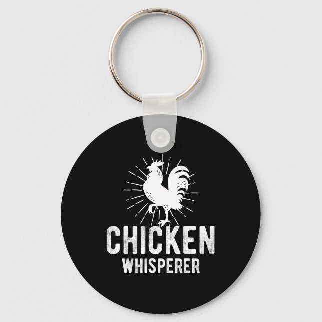 Porte-clés Poulet Whisperer Drôle Agricole Poulet Visage Agri (Recto)