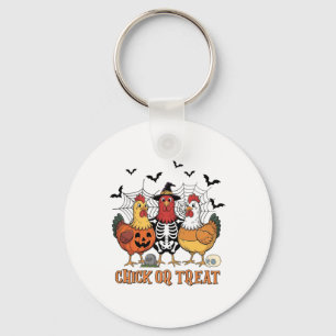 Porte-clés Poulets d'Halloween Squelette Chick Ou Treat Éffra