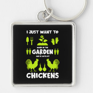 Porte-clés Poulets Et Jardinage