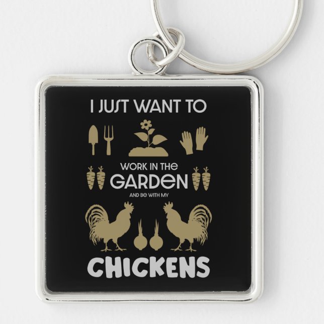 Porte-clés Poulets Et Jardinage (Devant)
