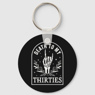 Porte-clés Pour mon trentième 40e anniversaire squelette goth