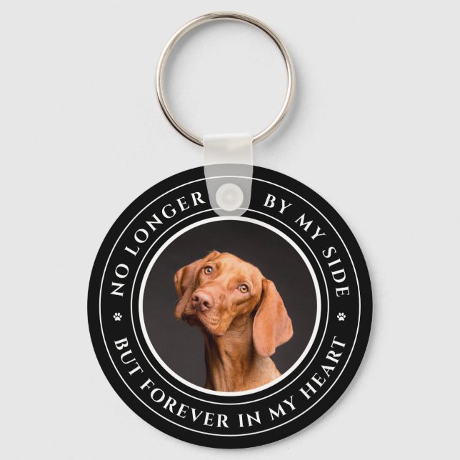Porte-clés Pour Toujours Dans Mon Coeur Pet Memorial Keepsaké (Recto)
