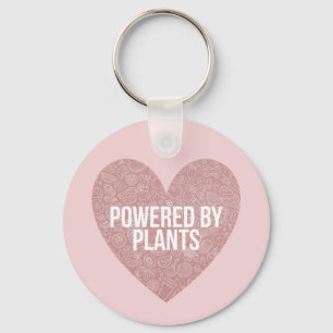 Porte-clés Powered by plants vegan quote