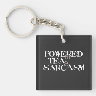 Porte-clés Powered by Tea & Sarcasm