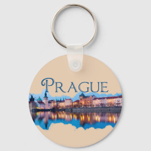 Porte-clés Prague : Skyline du soir