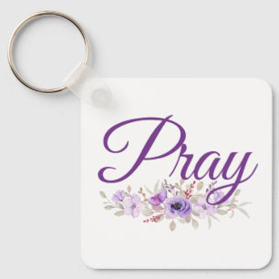Porte-clés Pray Inspiration Devis Flower