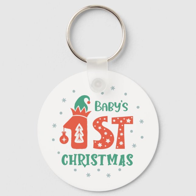 Porte-clés Premier Noël du bébé (Recto)