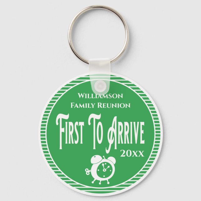 Porte-clés Premier Prix De Réunion Familiale Arrivé (Recto)