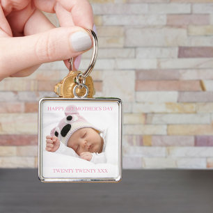 Porte-clés Première Fête des mères Année personnalisée et béb