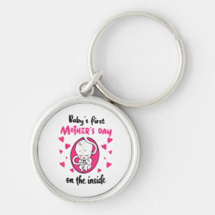 Porte-clés Première fête des mères du bébé à l'intérieur