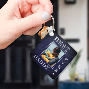 Porte-clés Première Fête des pères nouveau père photo Porte -