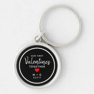 Porte-clés Premières Valentines Couples de la Journée du Co