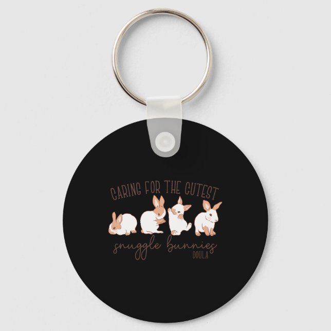 Porte-clés Prendre Soin Des Bunnies Les Plus Cuttes (Recto)
