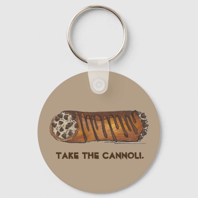 Porte-clés Prenez le Cannoli italien Chocolate Chip Pastry (Recto)