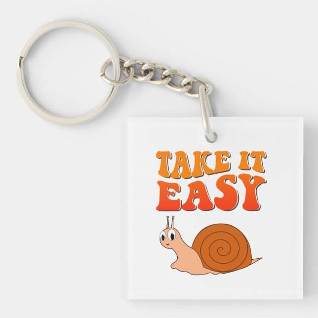 Porte-clés Prenez-le facilement mignon Cartographie Snail Tex (Devant)