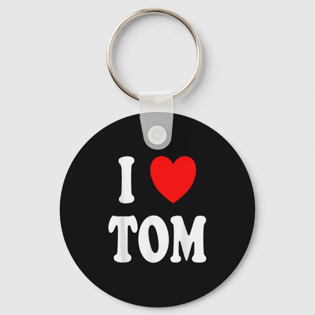 Porte-clés Prénom Tom J'Aime Tom (Recto)