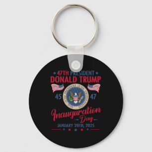 Porte-clés Président 45 47 Donald Trump 20 janvier 2025 Inaug