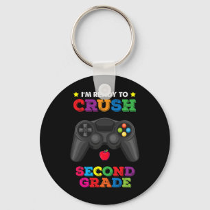 Porte-clés Prêt à écraser le jeu vidéo de 2e année Joueur Ck 