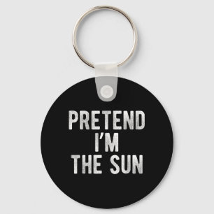 Porte-clés Prétendre que le soleil est une fête costumée drôl