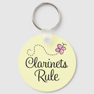 Porte-clés Pretty Clarinets Rule Music Gift