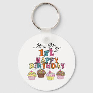 Porte-clés Pretty Cupcakes 1er Anniversaire Tshirts et cadeau