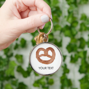 Porte-clés Pretzel mou salé Texte personnalisé