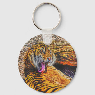 Porte-clés Prévenir Tigre de Sumatran Big Cat Art de la faune