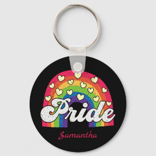 Porte-clés Pride Arc-en-ciel et Coeurs LGBTQ