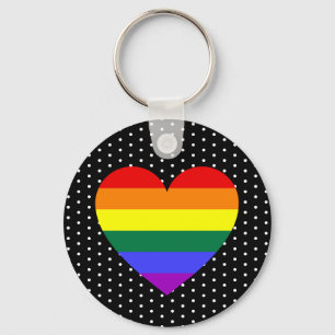 Porte-clés Pride LGBT Coeur arc-en-ciel