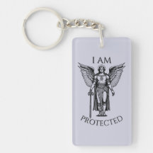 Porte-clés prière de protection de l'Archange Sain