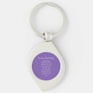 Porte-clés Prière du Guardian Angel violet