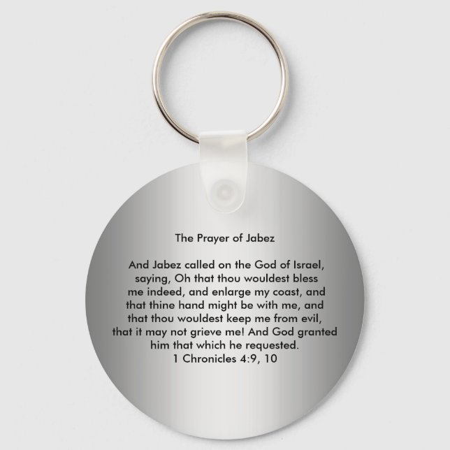 Porte-clés Prière du Porte - clé de Jabez (Recto)