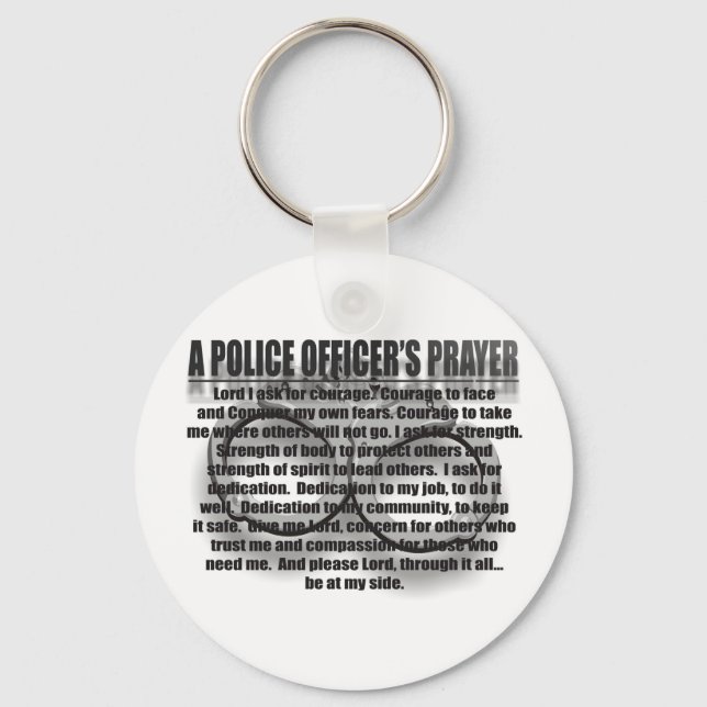 PORTE-CLÉS PRIÈRE D'UN POLICIER (Recto)