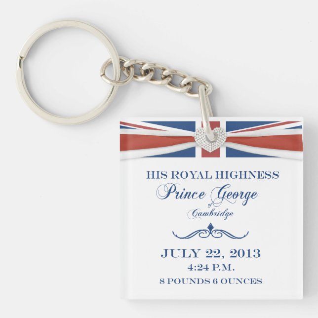 Porte-clés Prince royal George Commemorative Keychain de bébé (Devant)