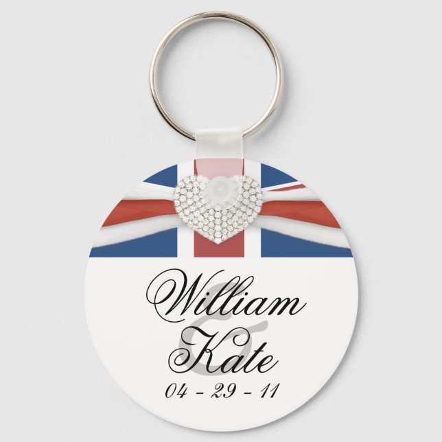 Porte-clés Prince William & Kate - Souvenir du Mariage royal (Recto)