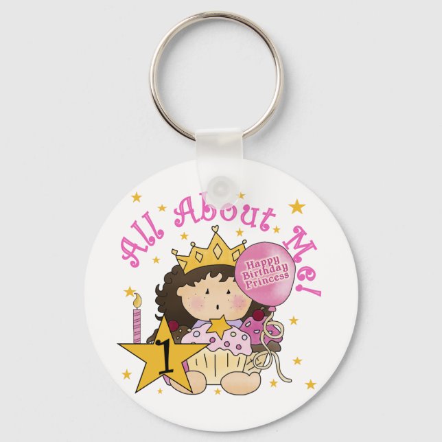 Porte-clés Princess All About Me 1st Birthday Tshirts (Recto)
