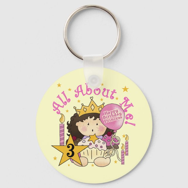 Porte-clés Princess All About Me 3e Anniversaire Tshirts (Recto)