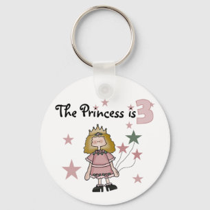 Porte-clés Princesse 3e Anniversaire Tshirts et cadeaux