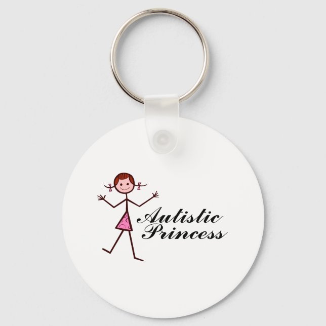 Porte-clés Princesse autistique (Fille) (Recto)