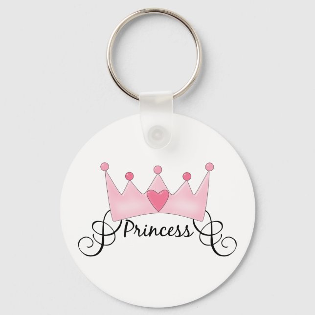 Porte-clés Princesse Avec Couronne - Personnalisable (Recto)
