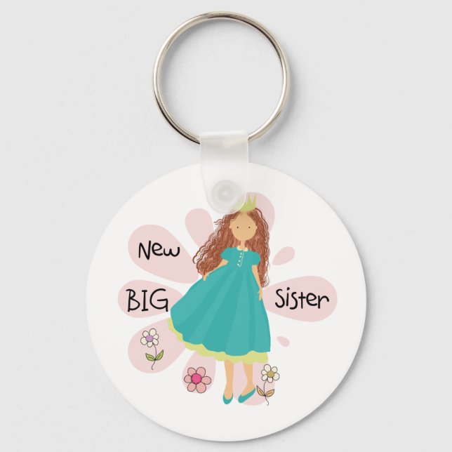 Porte-clés Princesse Big Soeur Cheveux Brown (Recto)