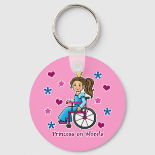 Porte-clés Princesse en fauteuil roulant